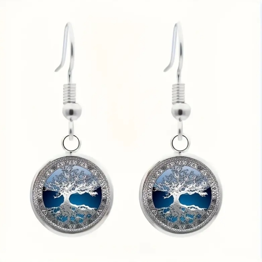 5 For $20 Trendy Tree Of Life Design Earrings
